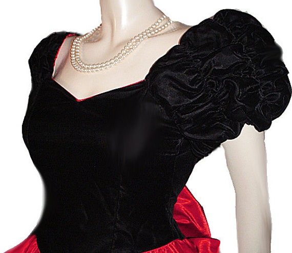 Vintage Time & Eternity Evening Gown Black Velvet… - image 7