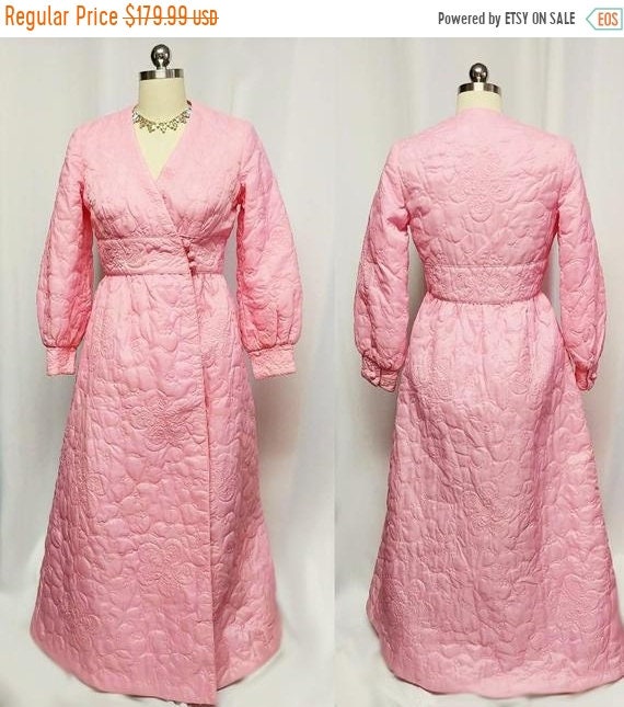 CLEARANCE SALE Vintage Switzers Quilted Pink Robe