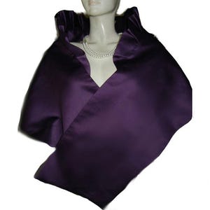 Elegant Vintage Betmar Duchess Satin Pleated Evening Stole Royal Plum Perfect for the Holidays satin stole vintage stole purple Gift for Her