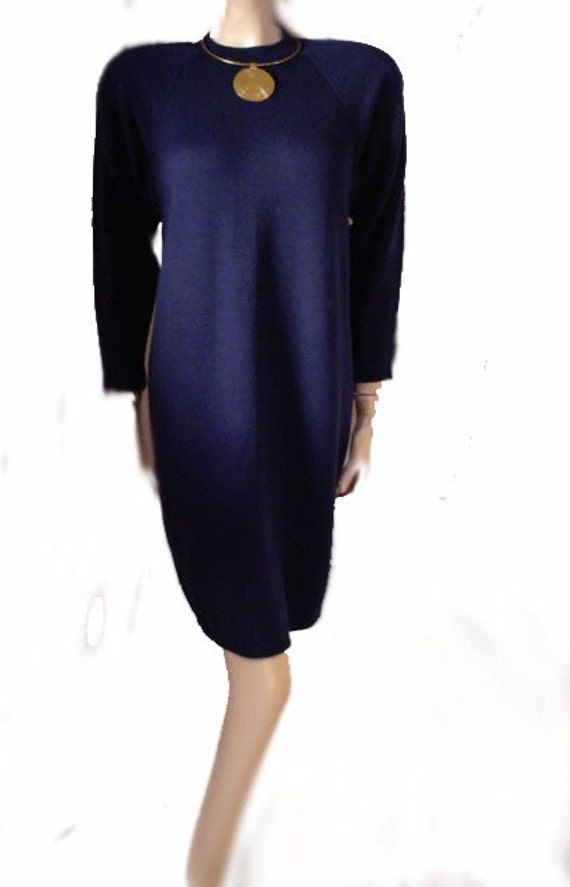 Vintage St John Knit Dress in Nightfall in a Sant… - image 3