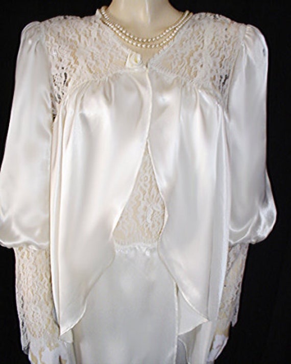 Vintage Jessica Lynn Peignoir Nightgown Set Brida… - image 4