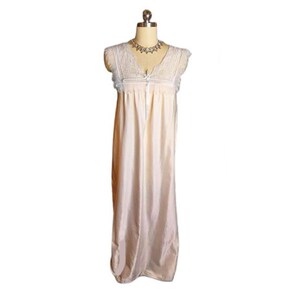Flannel Lined Satin Nightgown Etsy