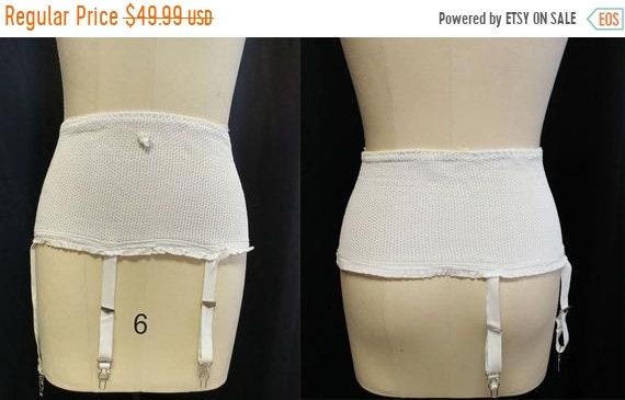 End of Summer Sale Vintage Mesh Girdle w Metal Gar