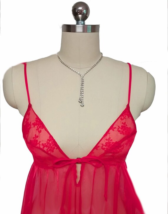 Vintage Sheer Fredericks of Hollywood Sheer Night… - image 4