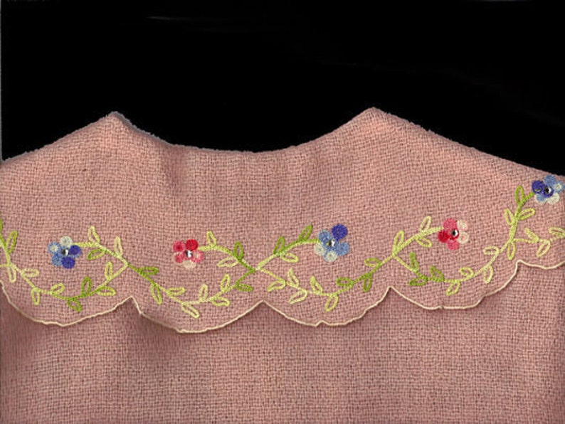 Vintage Saks Fifth Avenue Embroidered Sparkling Rhinestone Sweater Bed Jacket designer bed jacket pink rhinestone bed jacket