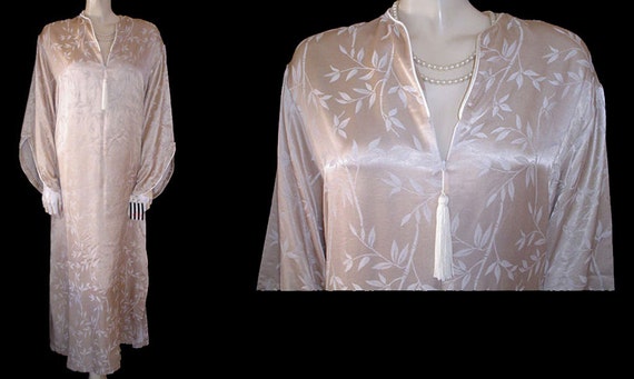 Vintage NEW W TAG Valentino Champagne Bamboo Sati… - image 1