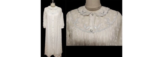 CLEARANCE SALE Vintage Double Nylon Lace Peignoir