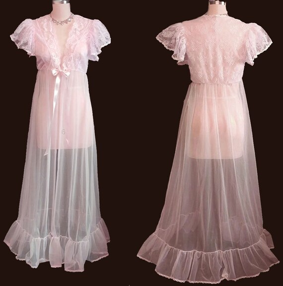 CLEARANCE SALE Vintage Tosca Sheer Bridal Peignoir