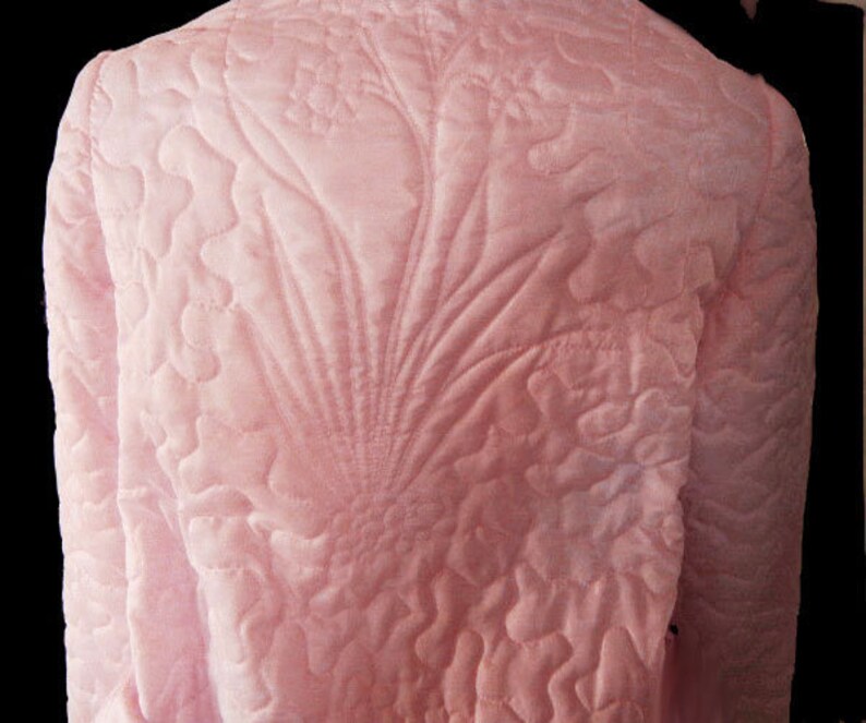 Luxurious Vintage I. Magnin Silky Quilted Robe Made in Hong Kong in