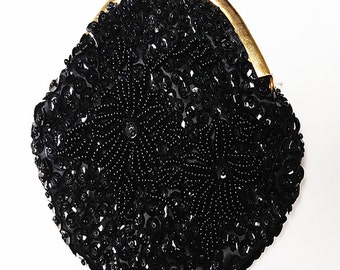 Vintage Sequin Coin Purse HAND MADE in Hong Kong 50s coin purse mid century purse sequin coin purse made purse handmade purse Gift for Her