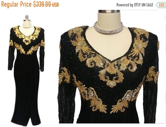 HOLIDAYSALE2020 Spectacular Vintage Black & Gold S