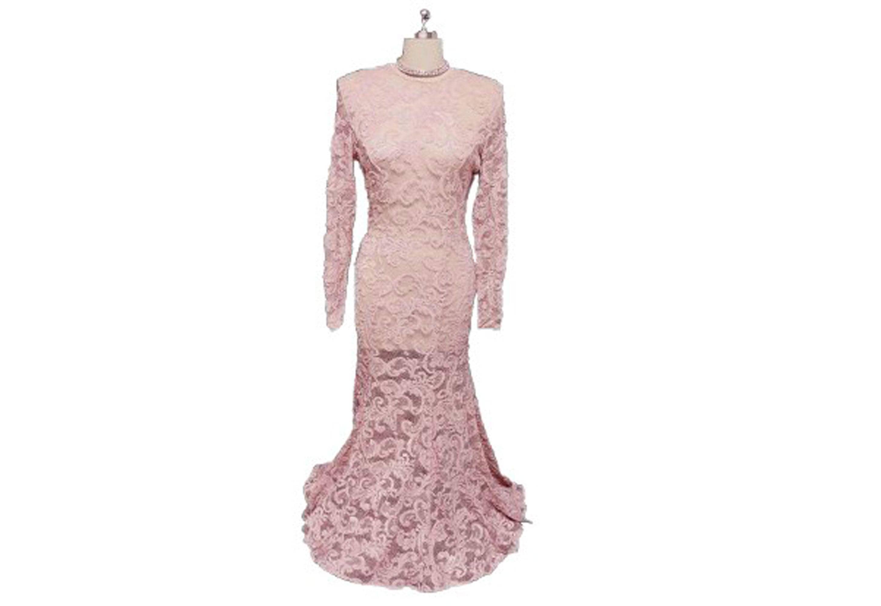 Pink Fishtail Gown - Etsy
