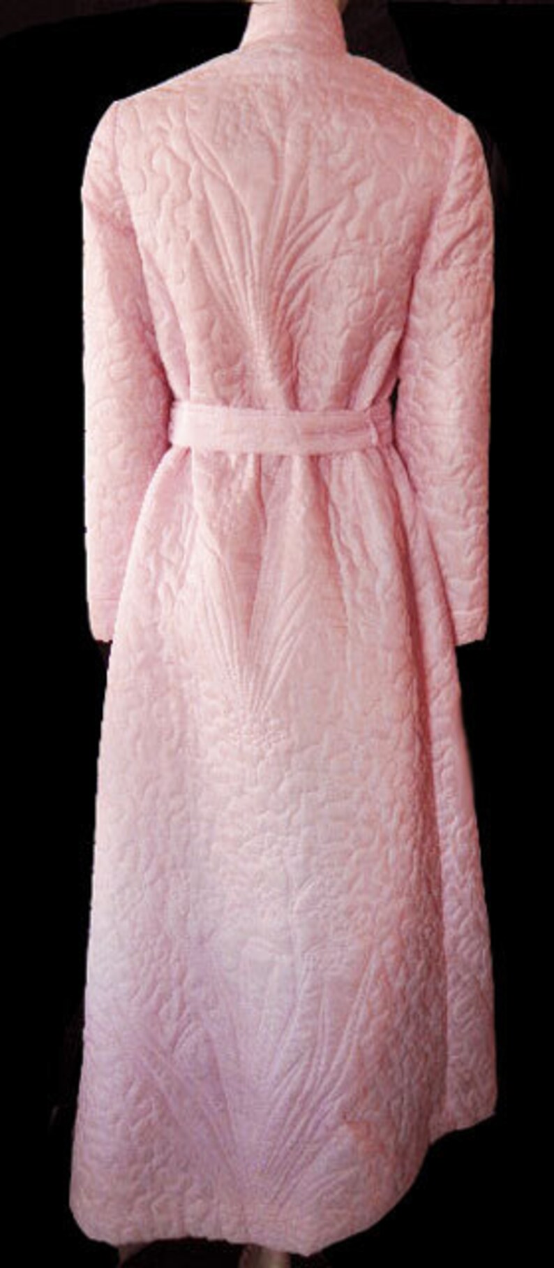 Luxurious Vintage I. Magnin Silky Quilted Robe Made in Hong Kong in
