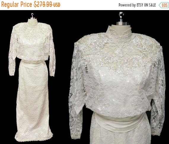 Valentines Day Sale Sale Vintage 70s 80s Alfred Angelo Sequin Etsy