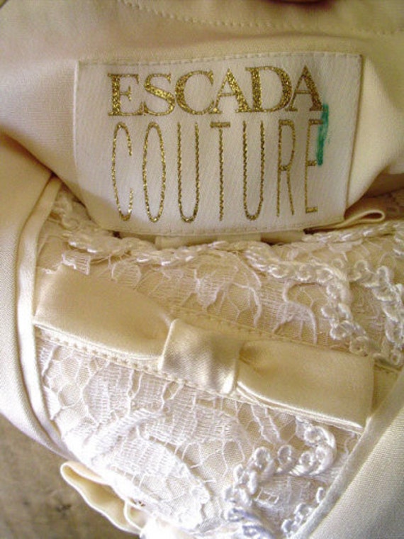 Vintage Escada Couture Collection Dress Wedding d… - image 5