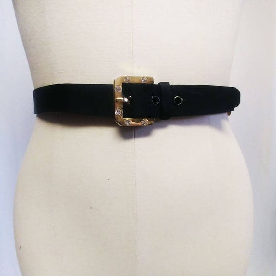 Vintage Varlet de Lagrange Black Satiny Rhinestone