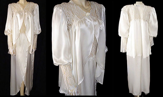 Vintage Jessica Lynn Peignoir Nightgown Set Brida… - image 1