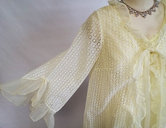 Vintage Swissette Originals Peignoir & Nightgown … - image 5