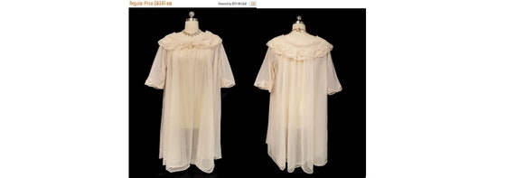 CLEARANCE SALE Vintage Gotham Gold Stripe Peignoir