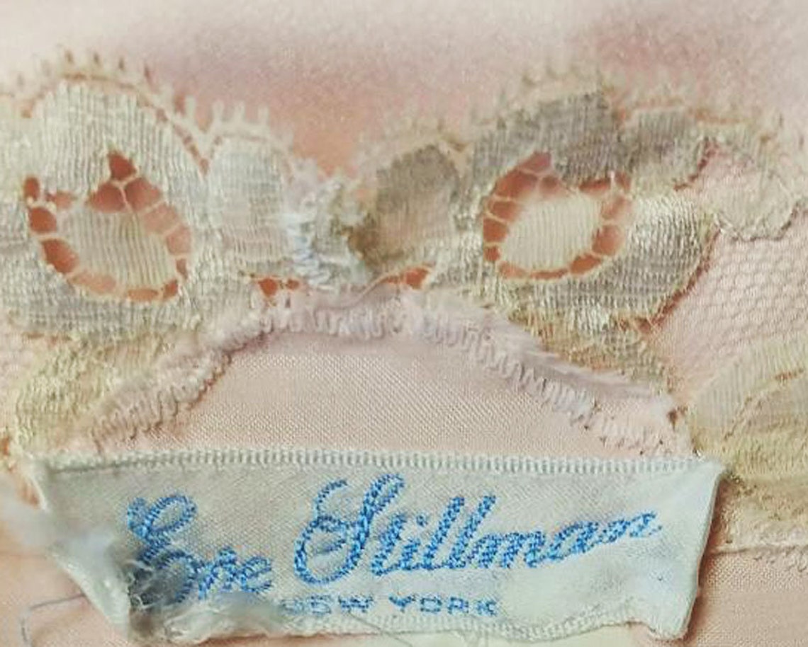 Vintage Eve Stillman Lace & Satiny Dressing Gown Peignoir - Etsy