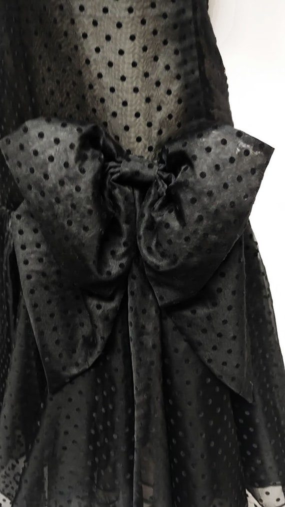 Vintage ALBERT NIPON Boutique Silk Velvety Dotted… - image 4