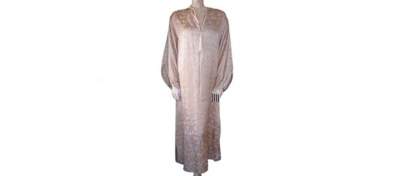Vintage NEW W TAG Valentino Champagne Bamboo Satin Dressing Gown