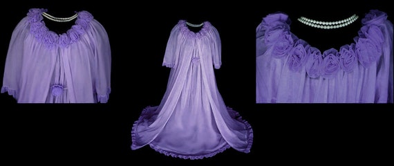 Vintage Jenelle of California Peignoir Nightgown … - image 1