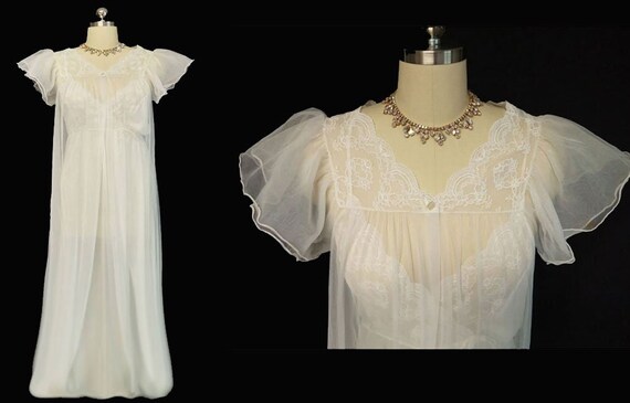 Vintage Gilead Bridal Peignoir & Nightgown Set br… - image 1