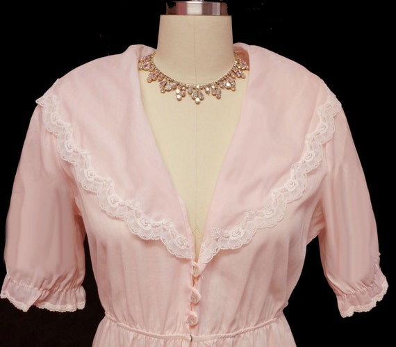 Vintage 80s Diane Von Furstenberg Peignoir Cotton… - image 3