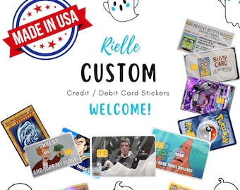 Custom Full Holographic Credit Card Stickers, Vinyl Card Wraps, Unique Designs