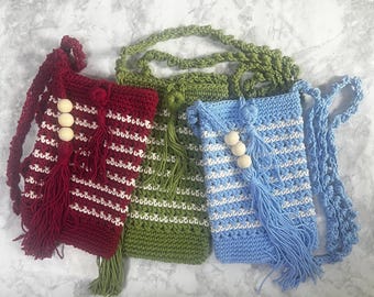 Handmade Crochet Crossbody Phone Bag