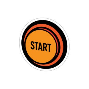 Pinball START Button Sticker