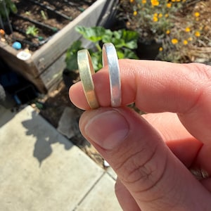 18k Electrum Band Ring – Pale Green Gold, Copper-Free Alloy, Custom Width