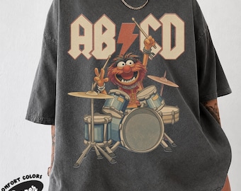 ヴィンテージ アニマルドラマー ABCD ライトニングボルト ロックTシャツ