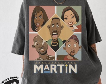 Retro-T-Shirt mit Motiven der 90er-Jahre-Sitcom-Cartoon-Besetzung