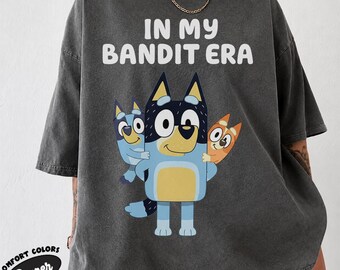Maglietta "In My Bandit Era", divertente maglietta per papà di un cane Blue Heeler