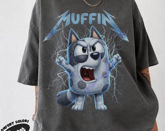 Maglietta Muffin Heavy Metal Lightning Angry Dog