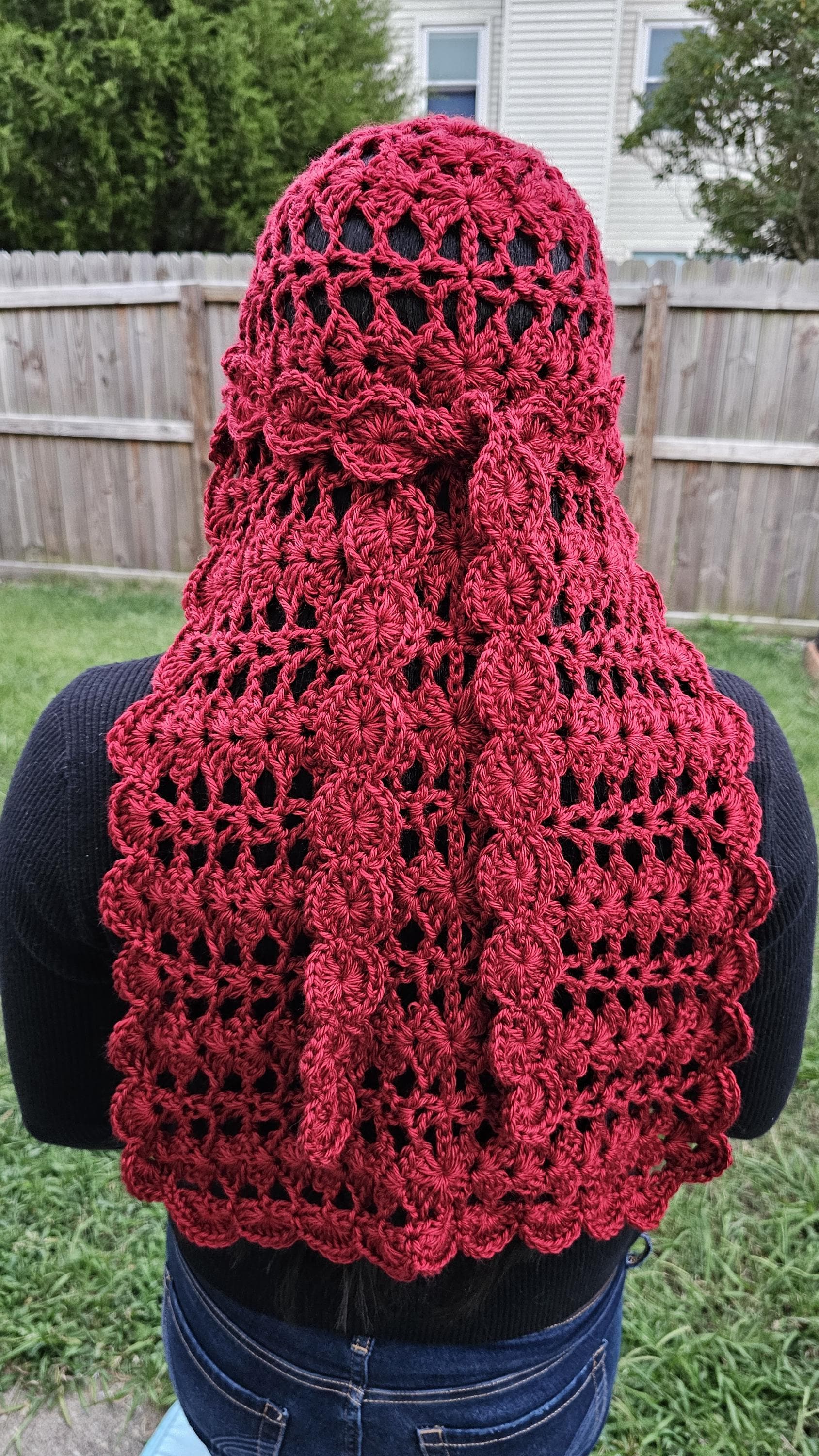 Lacy Crochet Headwrap | Lacy Crochet Durag | Boho Chic  display picture 2