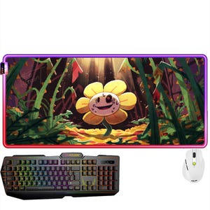 Undertale Flowey led mouse pad, RGB mouse mat