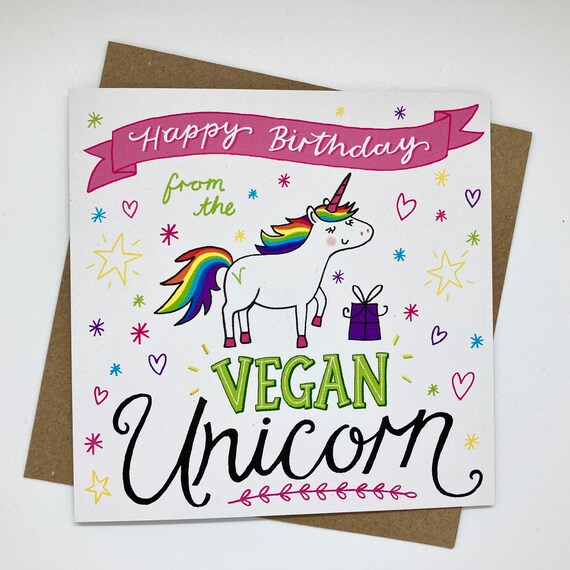 Joyeux Anniversaire De La Licorne Vegetalienne Vegan Etsy Joyeux Anniversaire De La Licorne Vegetalienne Vegan Etsy