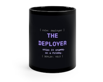 devops gift: Deploy on Friday | Funny Sysadmin Cup | The Deployer Mug | devops birthday mug