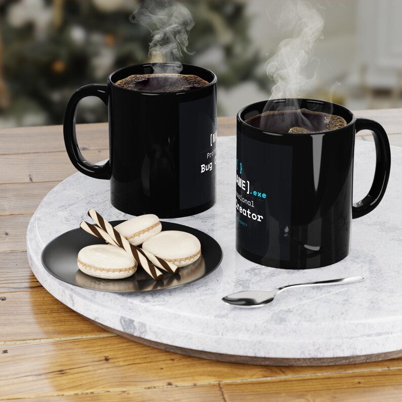 mug for programmer: Compiling Errors | Funny Coder Gift | [NAME].exe Bug Creator Mug | best Programmer mug image 4