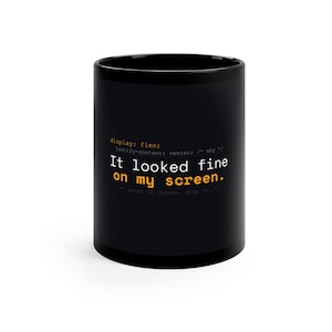Mug for Programmer: CSS Layout Fail | Funny Developer Gift | It Looked Fine On My Screen Mug | Best Programmer Mug
