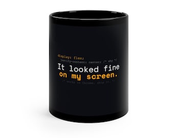 Mug for Programmer: CSS Layout Fail | Funny Developer Gift | It Looked Fine On My Screen Mug | Best Programmer Mug
