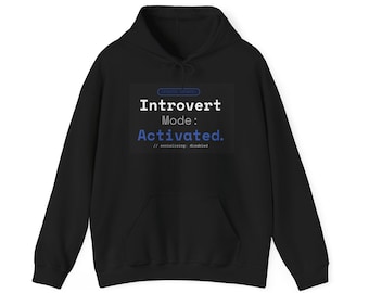 Introvert Tee Shirt: Status Update | Funny Coder Gift | Introvert Mode Activated Hoodie | Introvert Jumper