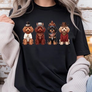 Comfort Colors® Cavapoo Thanksgiving Shirt, Cute Turkey Dog Tee, Pilgrim Puppy T-Shirt, Thanksgiving Dog Lover, Personalized any Dogs