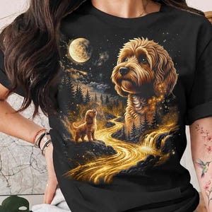 Comfort Colors® Cavapoo Howling to The Moon Retro Animal Vintage 90s, Cavapoo Mom Shirt