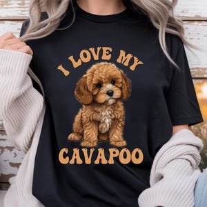Camiseta Comfort Colors® para amantes de los perros Cavapoo, Camiseta "Amo a mi Cavapoo", Regalo adorable para mamás de Cavapoo, Camiseta para mamás de perros, Regalo para amantes de los Cavapoo