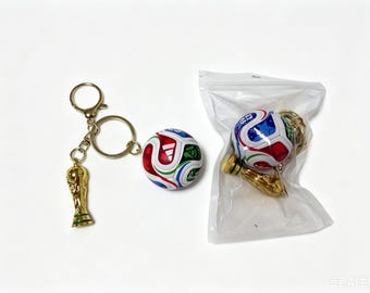 2026 FIFA World Cup And Ball Keychain Golden Soccer And Cup Key Ring Gift