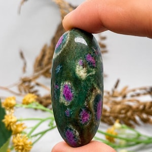 Natural Ruby Zoisite Gemstone Cabochon